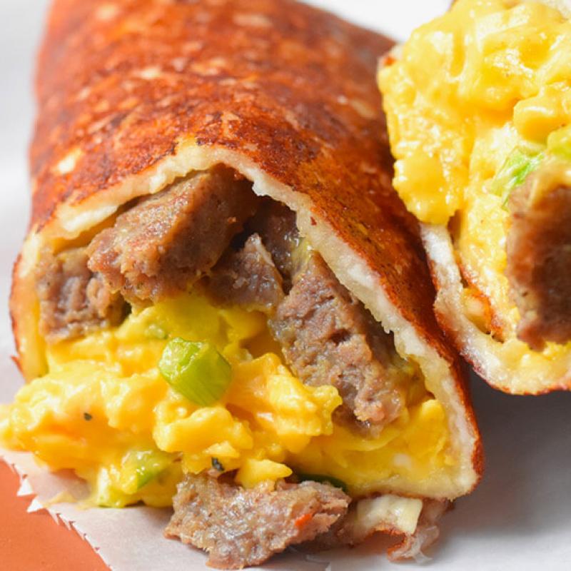Keto Burrito with Sausage Recipe by Swaggerty's Farm