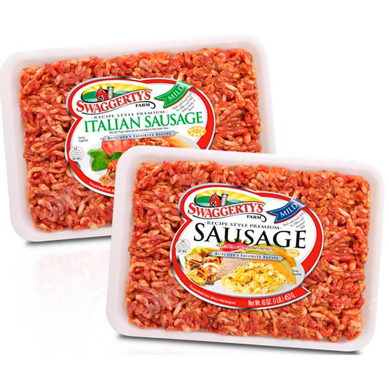 1lb Premium Pork Sausage Trays by Swaggerty's Farm®