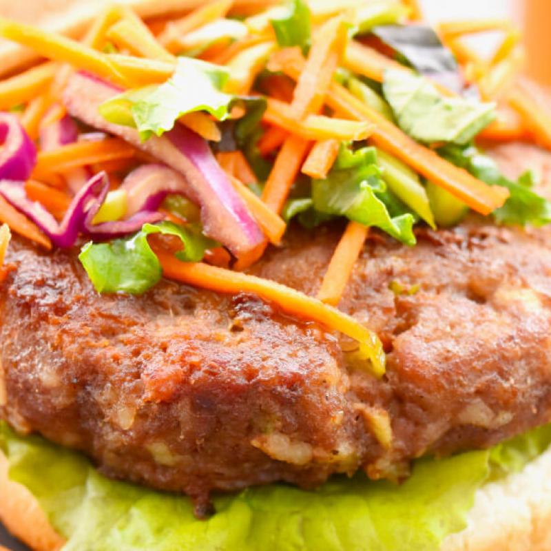 Asian Sausage Burgers Recipe by Swaggerty's Farm®