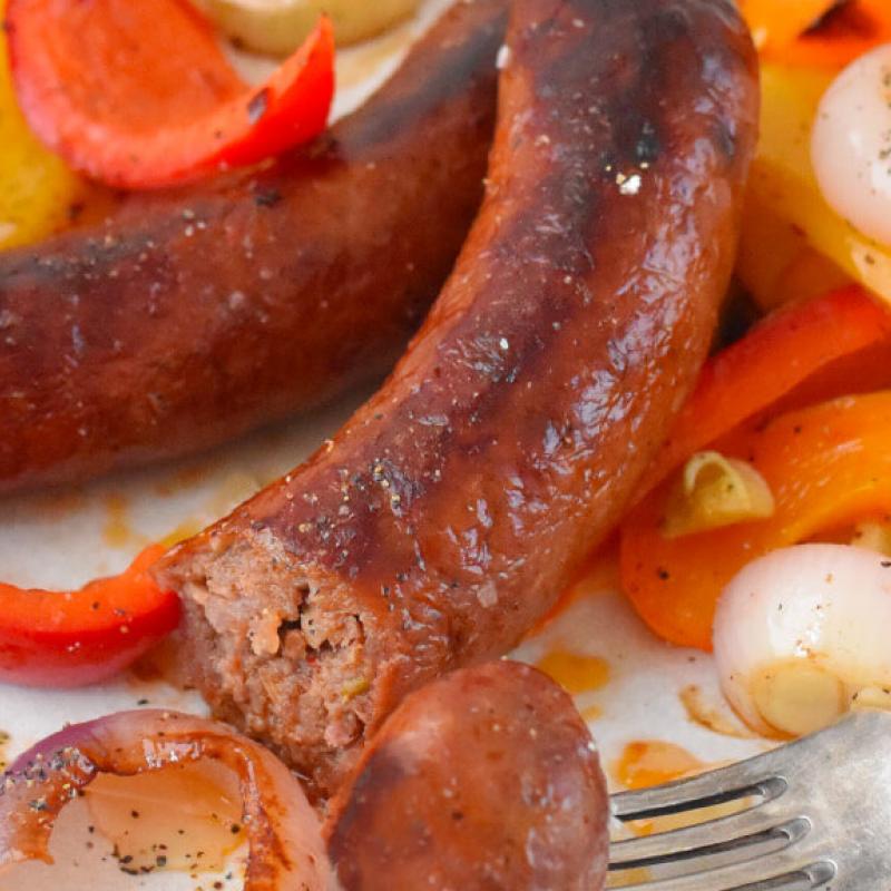 Pan Roasted Italian Sausage & Peppers Recipe by Swaggerty's Farm
