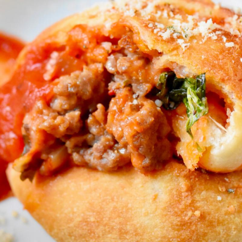 Hand-Held Spicy Italian Pizza Rolls Recipe by Swaggerty's Farm®
