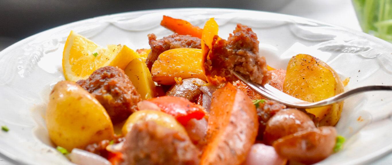 Sausage & Potato Skillet Meal Recipe by Swaggerty's Farm®
