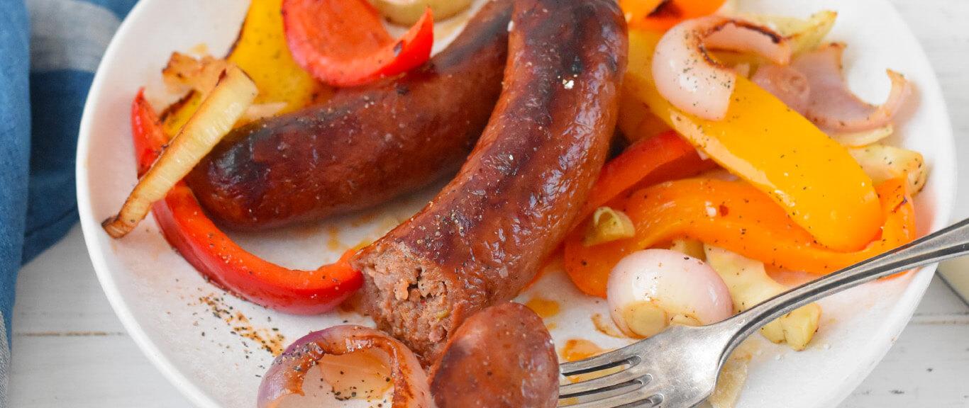 Pan Roasted Italian Sausage & Peppers Recipe by Swaggerty's Farm
