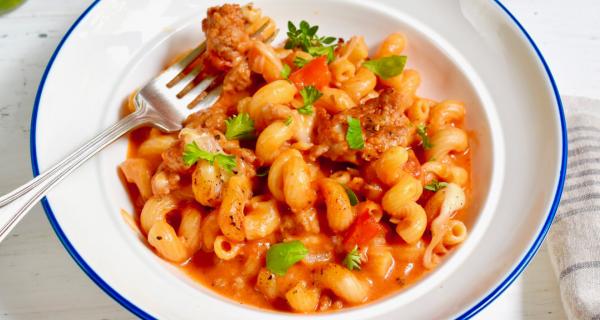 Easy One-Pot Italian Sausage Mac & Cheese Recipe by Swaggerty's Farm®