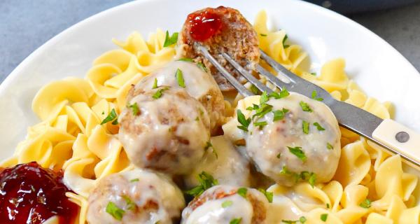 Swedish Meatballs & Egg Noodles Recipe by Swaggerty's Farm®