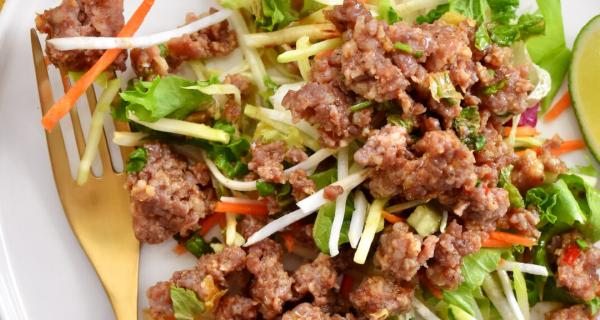 Spicy Asian Slaw with Pork Recipe by Swaggerty's Farm®