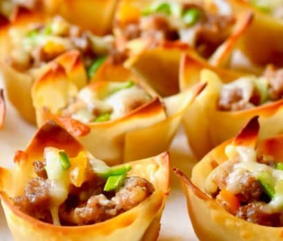 Sausage & Cheese Wontons