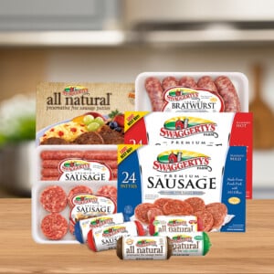 Snapshot of Swaggerty's Farm sausage product lineup 2026.
