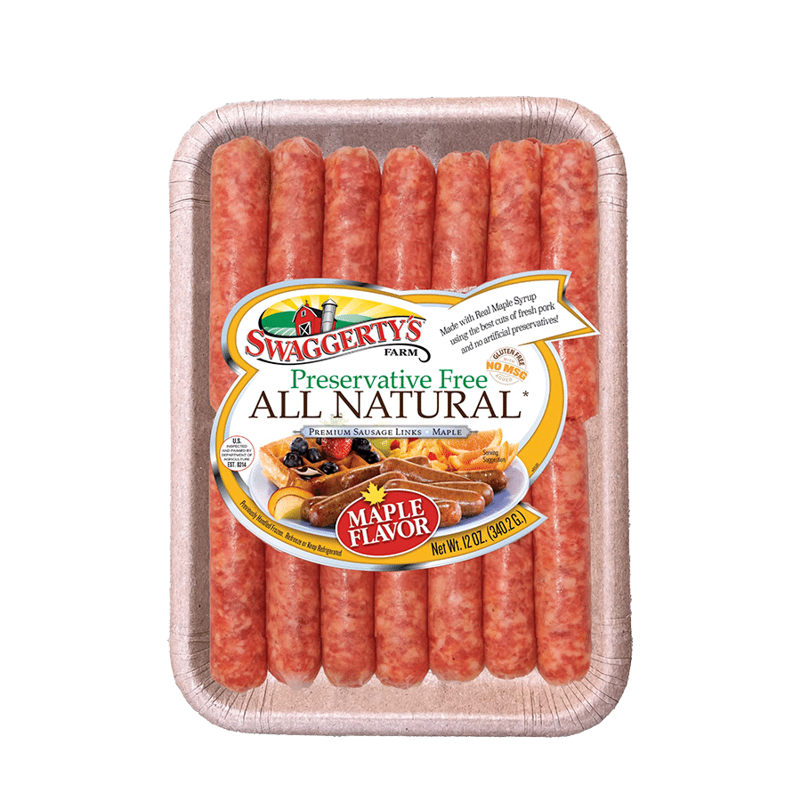Premium All Natural Maple Sausage Links – (12oz Tray)