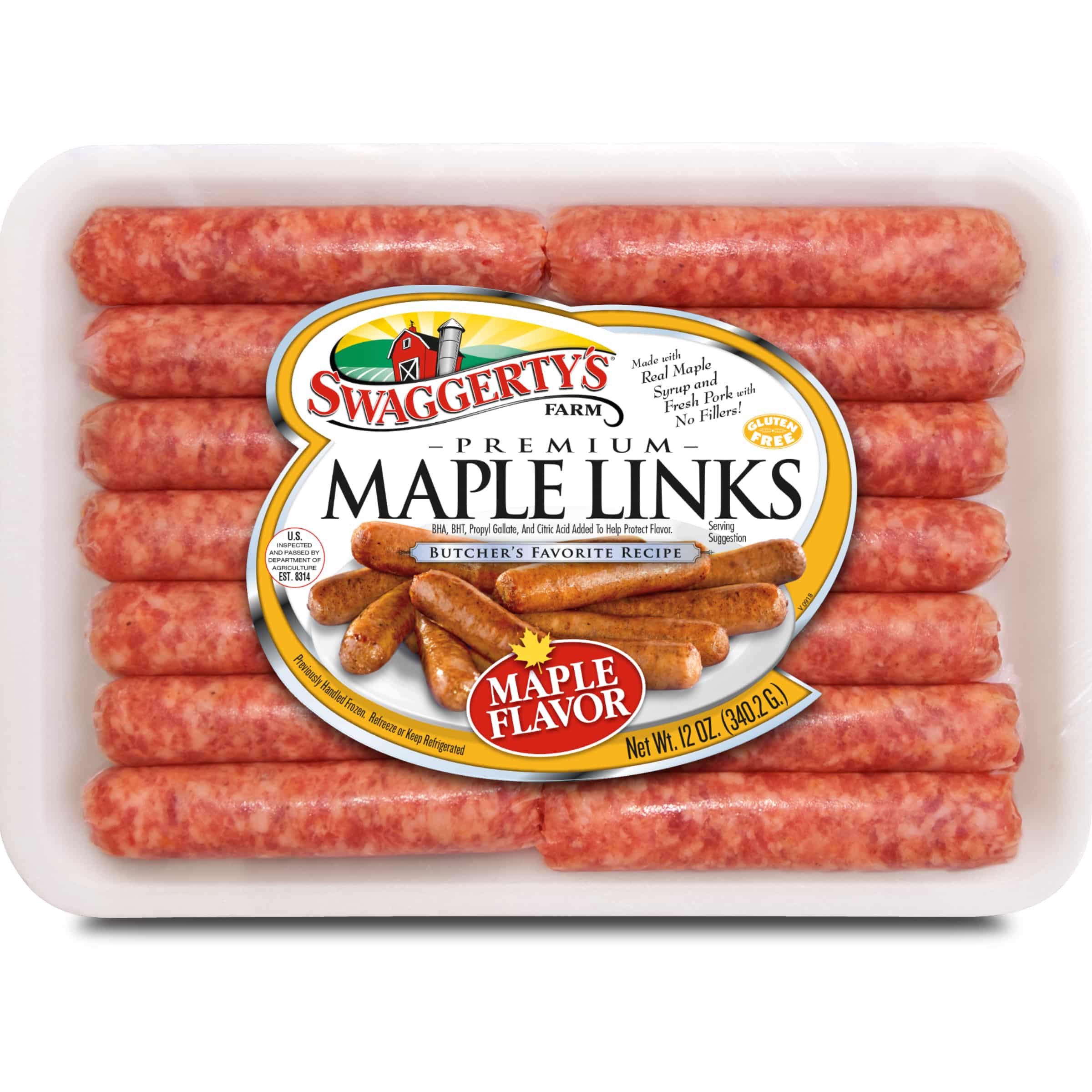 Premium Maple Breakfast Sausage Links – (12oz Tray) Image